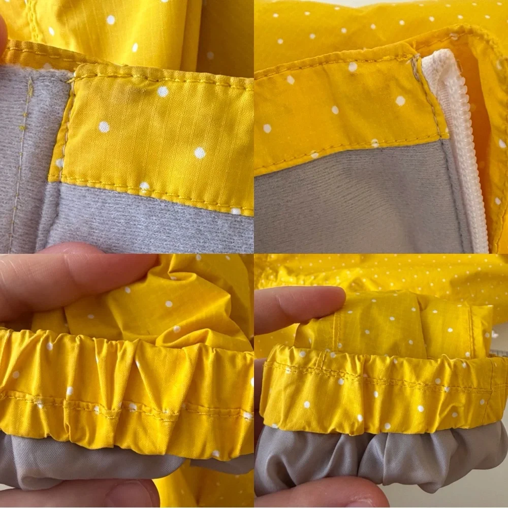 The North Face Resolve Parka Yellow Polka-dot Dry Vent Rain Jacket (M) Hooded - Picture 15 of 16